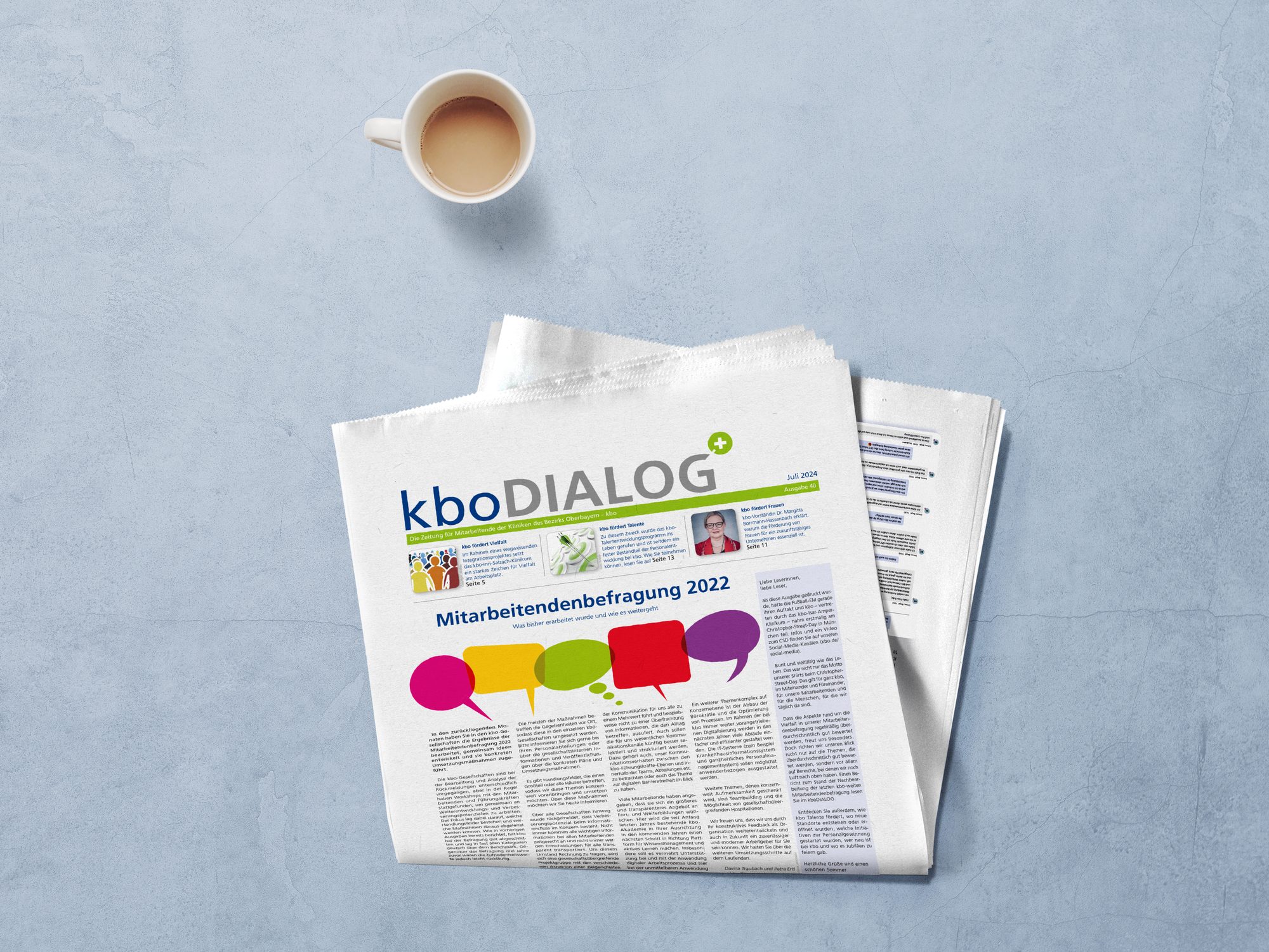 kboDIALOG – die Zeitung für die Mitarbeitenden der Kliniken des Bezirks Oberbayern