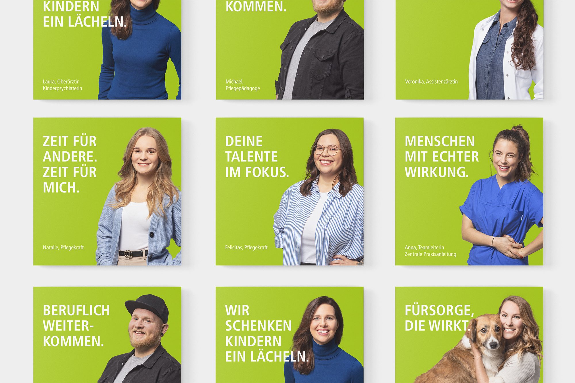 kbo Arbeitgeberkampagne – Motive mit echten Mitarbeitenden